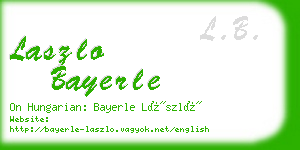 laszlo bayerle business card